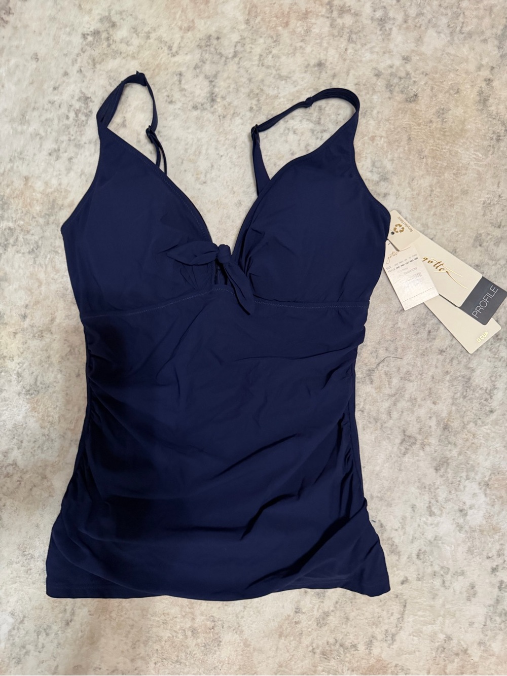 Gottex Navy One-Piece Twist-Front Swimsuit